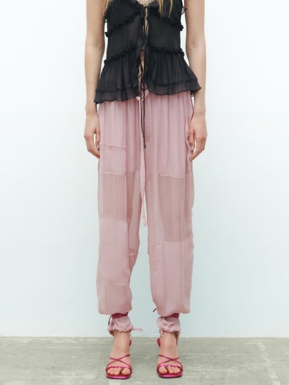 Zara Soft Drawstring Joggers - Dusty Pink